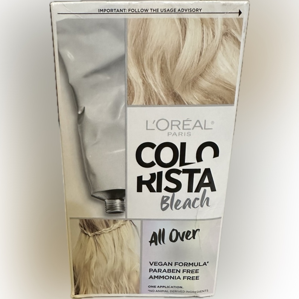COLORISTA BLEACH HAIR COLOR DYE LOREAL. VEGAN HIGHLIGHTS BLONDE STREAKS BEAUTY